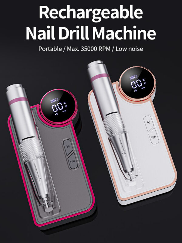 Professional Nail Drill Machine Rechargeable Lathe